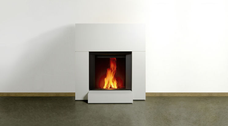 Stûv microMega with small fireplace