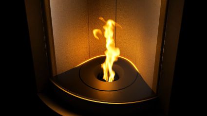 Stûv flamme pellet