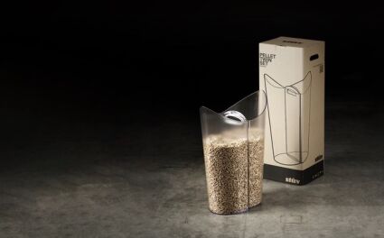 Stûv Pellet Twin Set: the designer accessory for pellet storage
